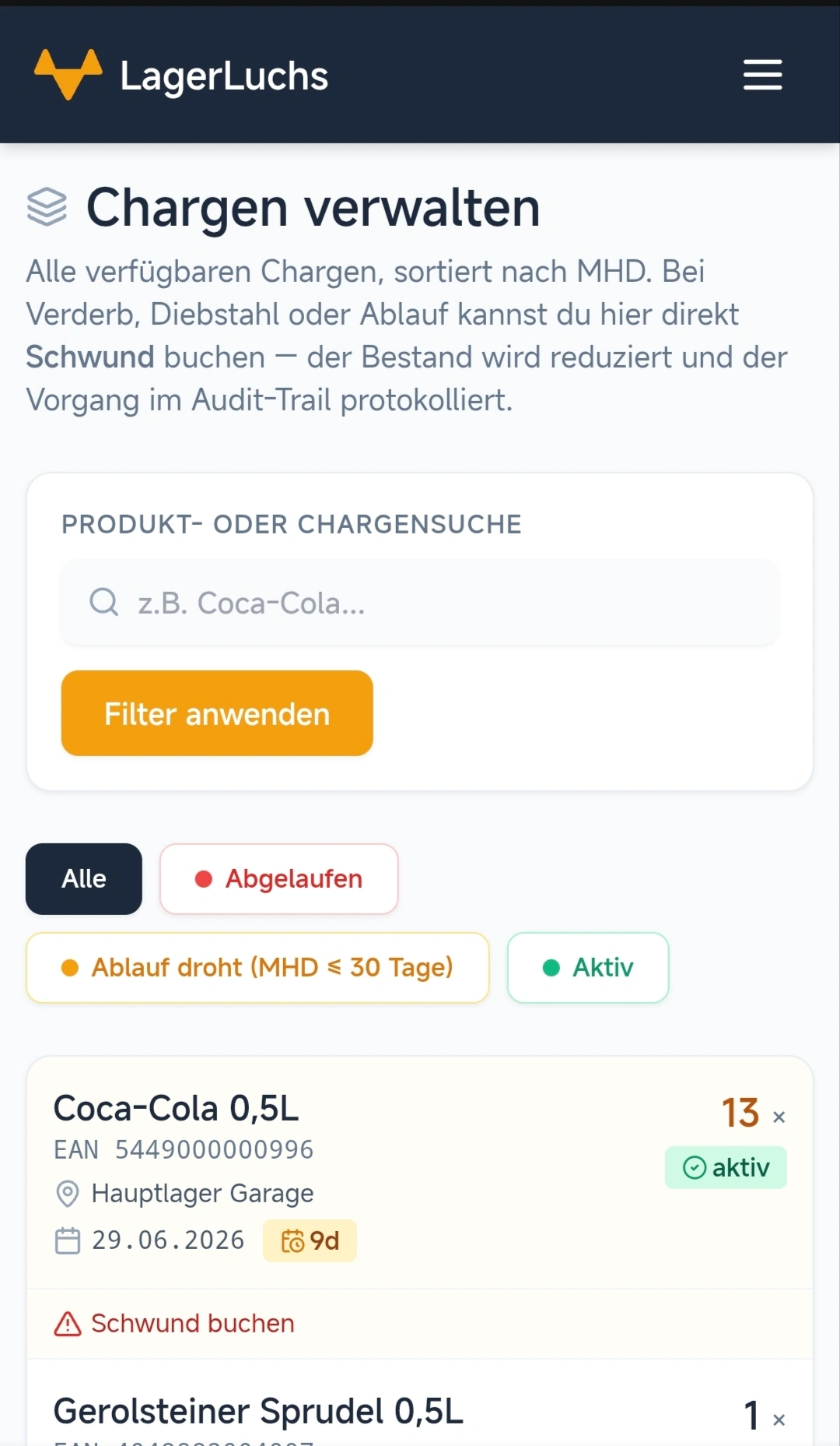 Chargenverwaltung
